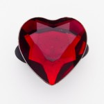 Heart Birthstone Crystal Ruby July Charm