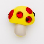 Brilliant Crystal Yellow Mushroom Charm
