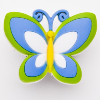 Big Butterfly Green & Blue Charm
